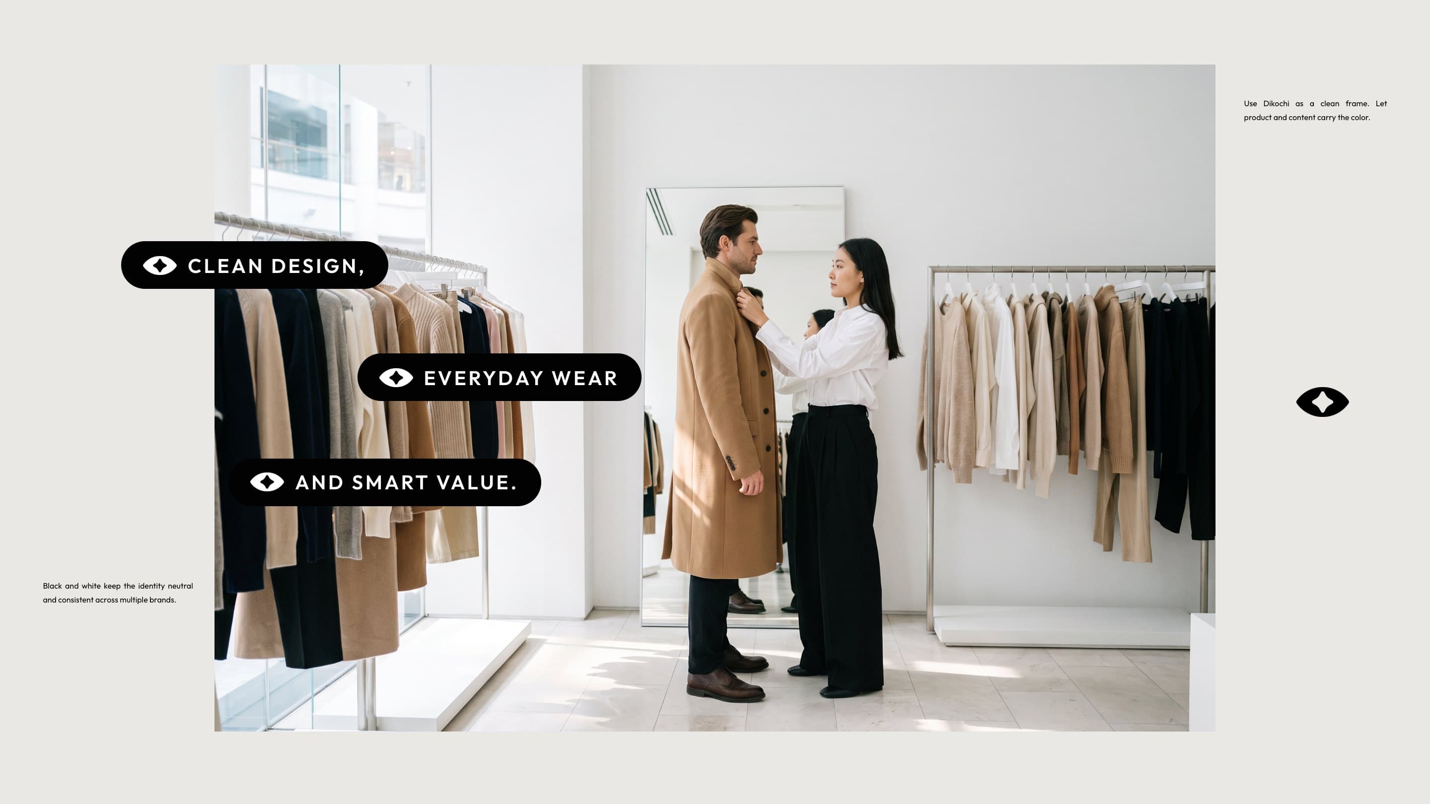 A camel coat fitted at the mirror: clean design, everyday wear and smart value
