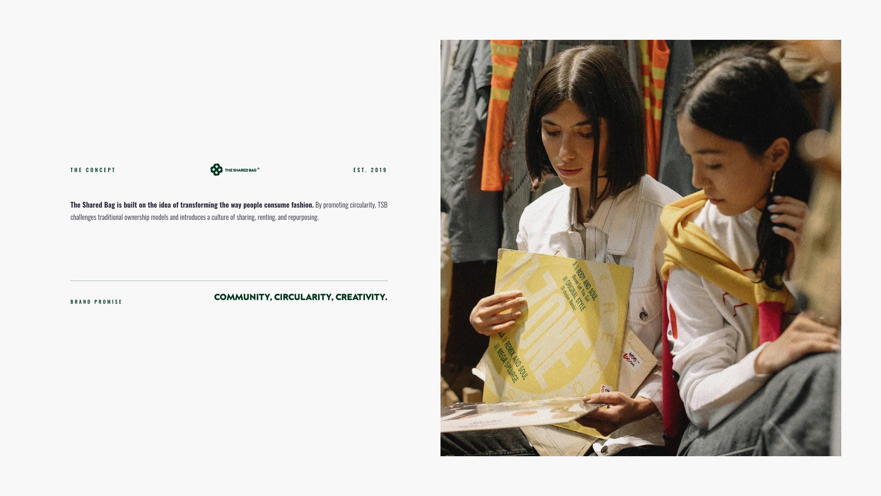 Two workshop members with a zine beside the concept in the guidebook's words