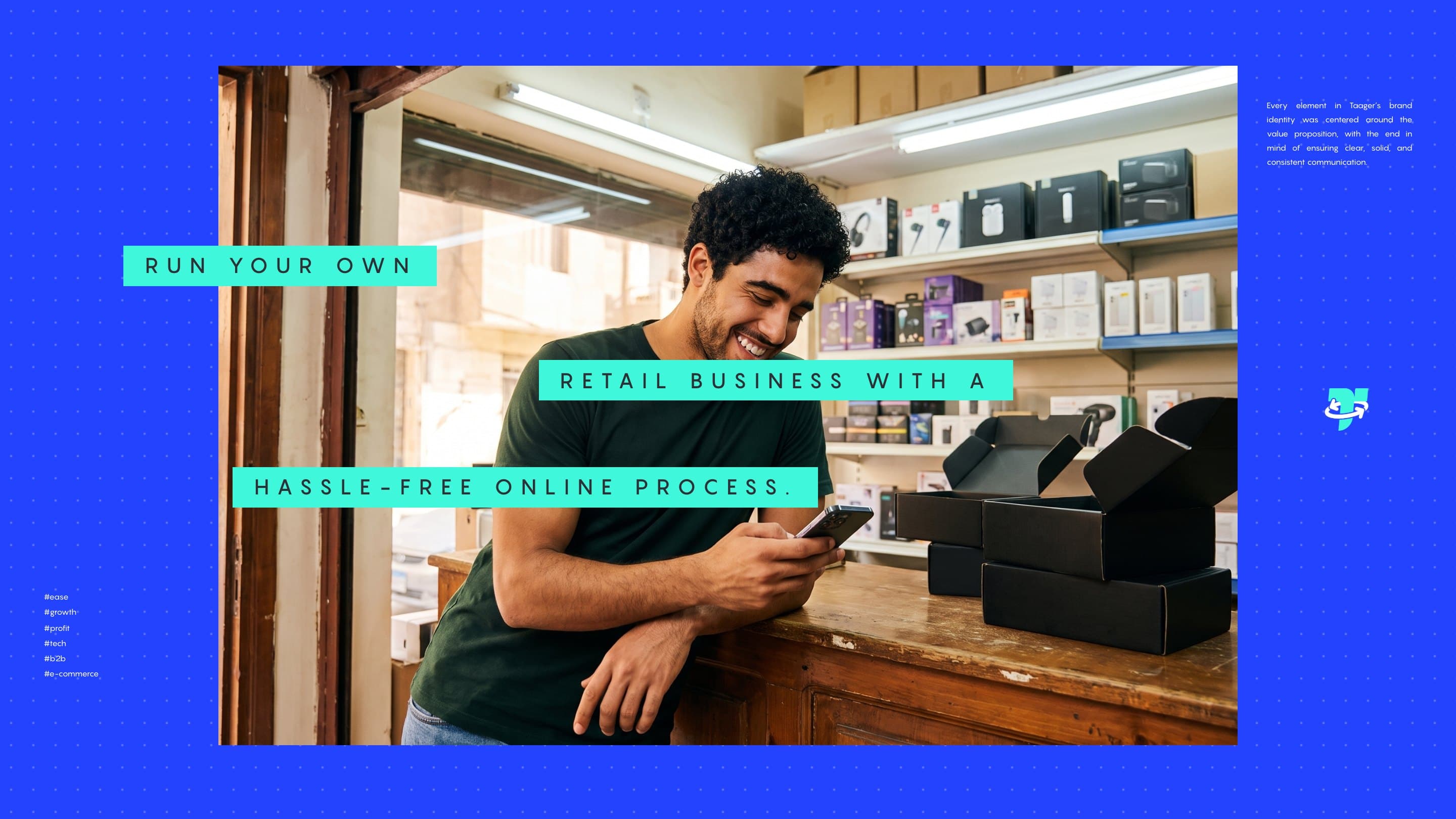 A merchant checks orders in his shop: Run your own retail business with a hassle-free online process
